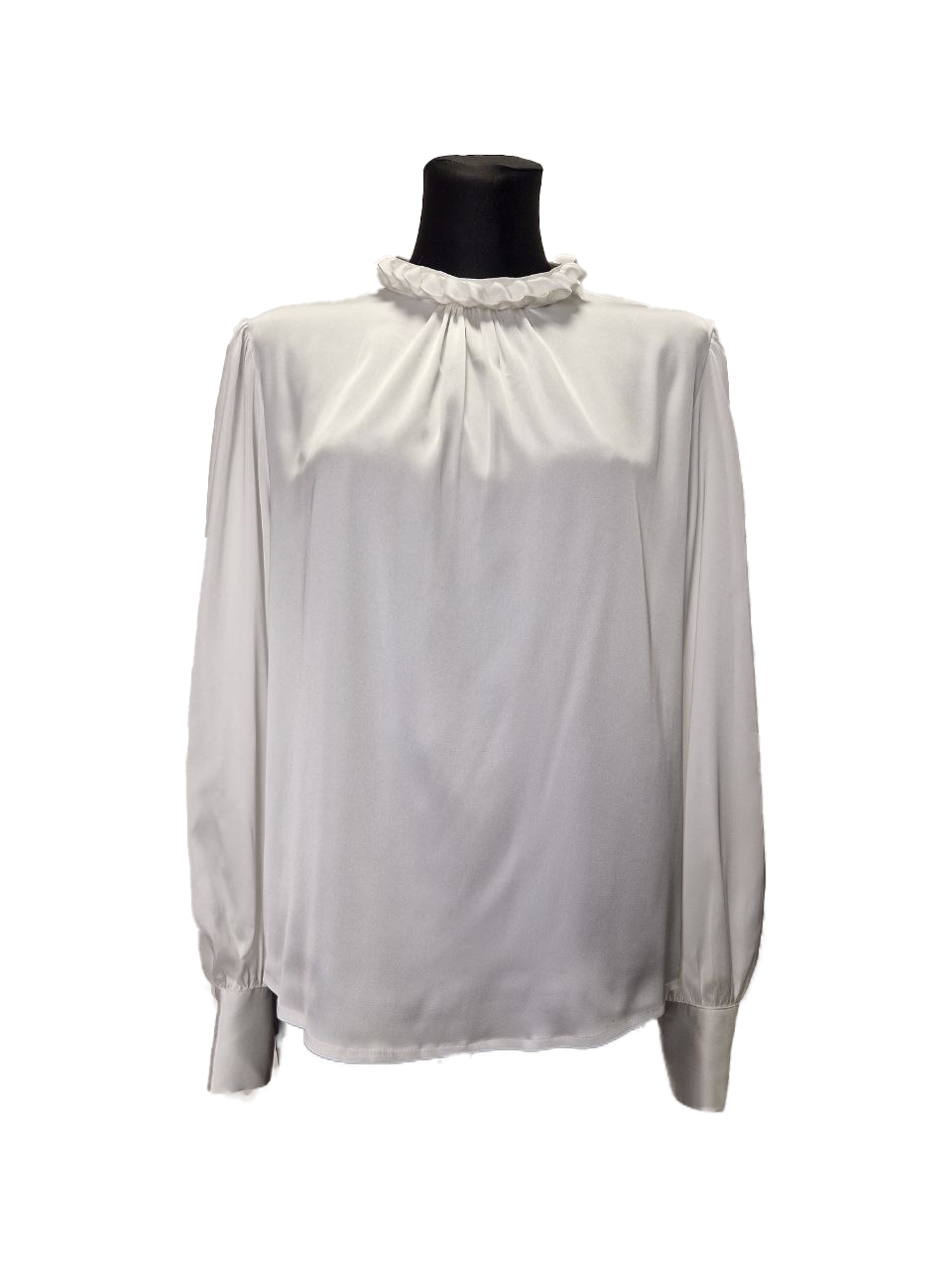 Pearl Essence Ruffle Collar Blouse