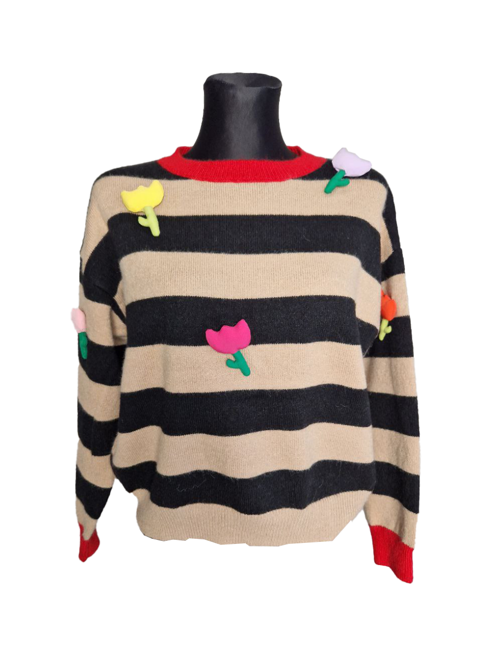 Whimsical Garden Striped Knit